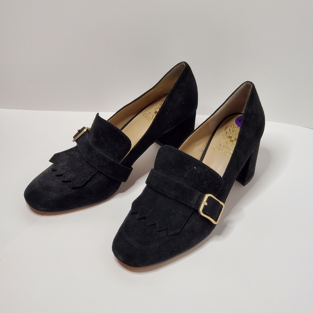 Vince Camuto Giuliann Black Suede Pump Heels